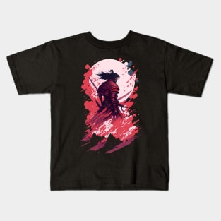 Colorful Chaos Unleashed Shadow Samurai Kids T-Shirt